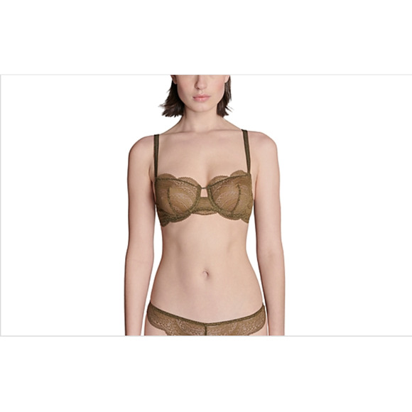 Simone Perele Women's Karma Lace Demi Bra, Green, Size 34C 0450 - Picture 1 of 2